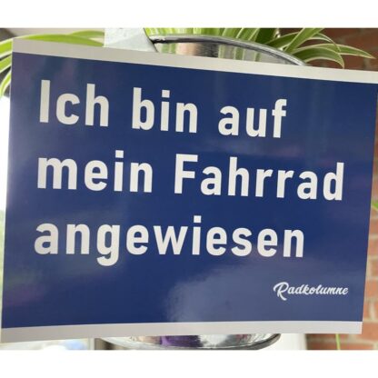 Magnet: Ich bin auf mein Fahrrad angewiesen