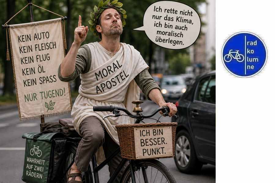Radfahrer als Moralapostel